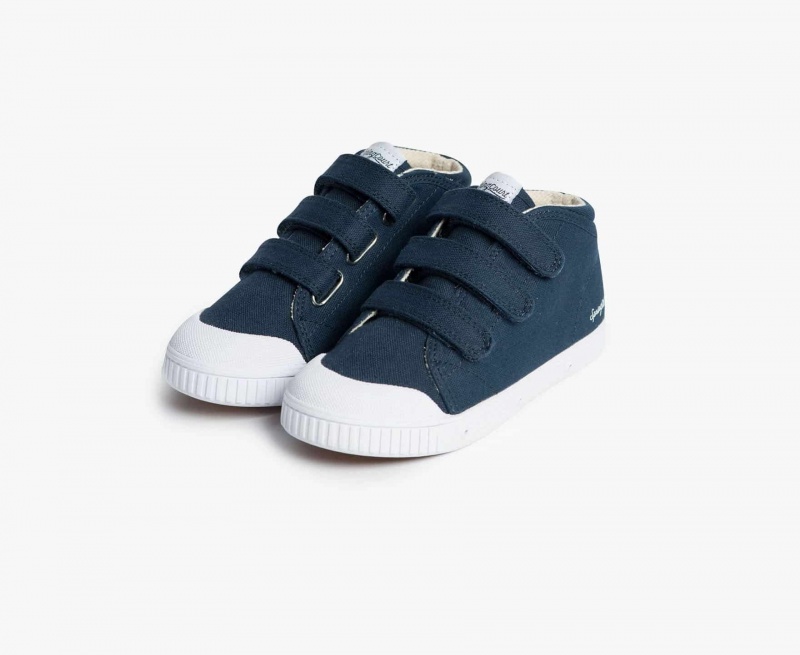 Basket Spring Court B2 Scratch Tela Bleu Marine Bleu Enfant | TTJ-30323847